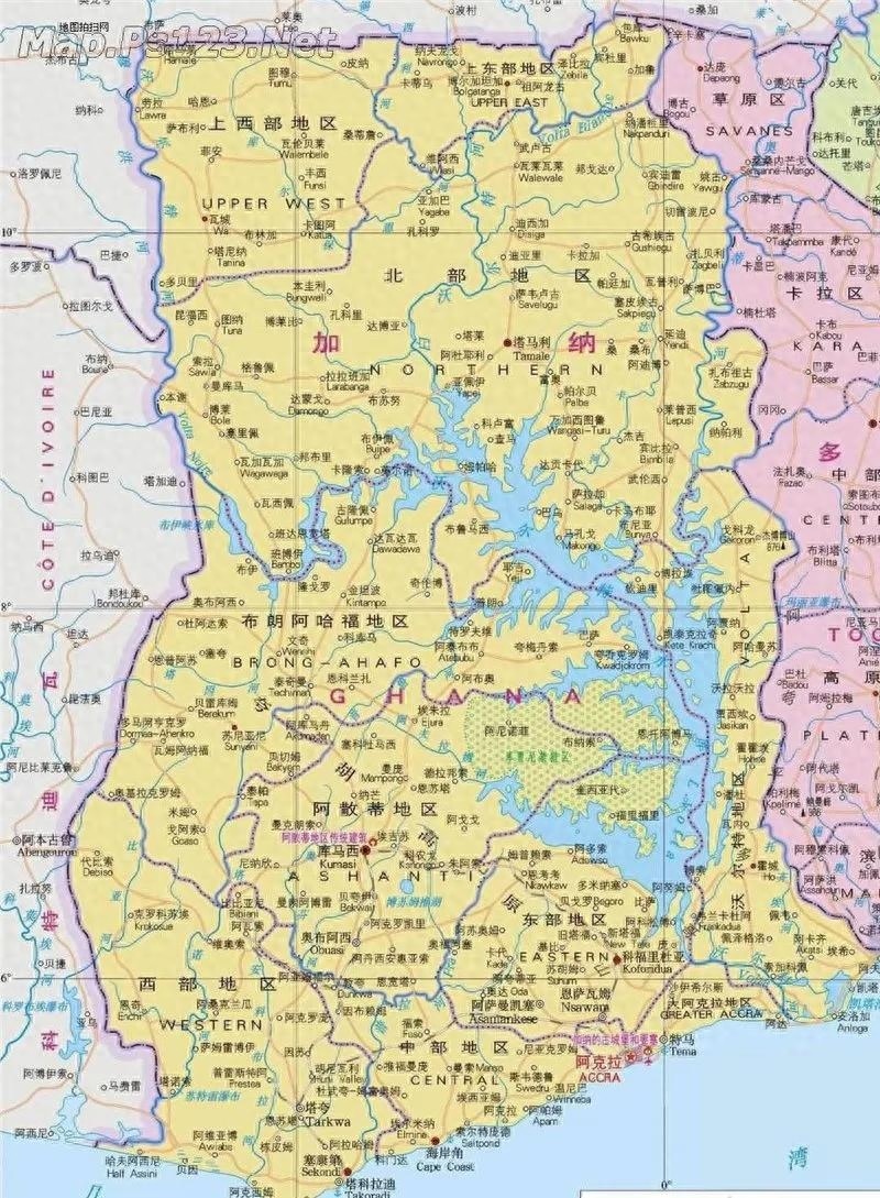 加纳是哪个国家的（非洲国家加纳的面积及人口数量）